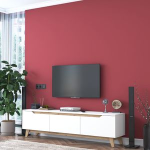 TV Stalak D1 - 2472 u bijeloj boji sa detaljima oraha