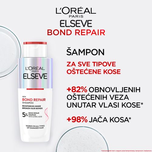  L'Oreal Paris Elseve Bond Repair Shampoo regenerirajući šampon za oštećenu kosu slika 5