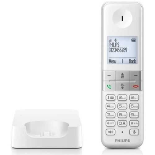 Fiksni bezicni telefon Philips D470 Ekran1.8inc, BLOCK, Polifon, White slika 1