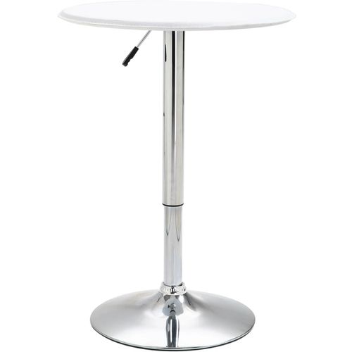 Barski stol bijeli Ø 60 cm MDF slika 6