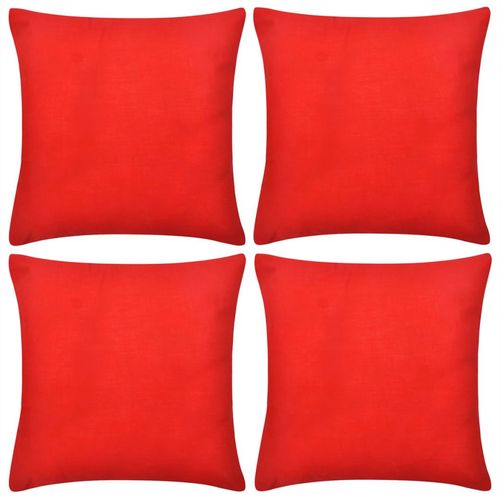 130917 4 Red Cushion Covers Cotton 50 x 50 cm slika 9