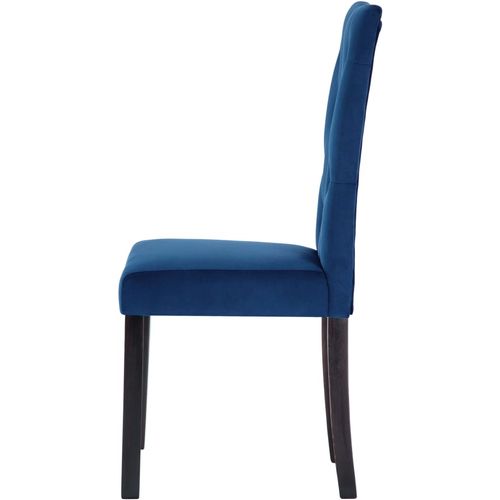 Blagovaonske stolice od baršuna 4 kom tamno plave slika 27