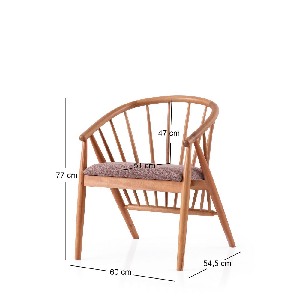 Ava - 4503 Oak Mink Chair slika 3