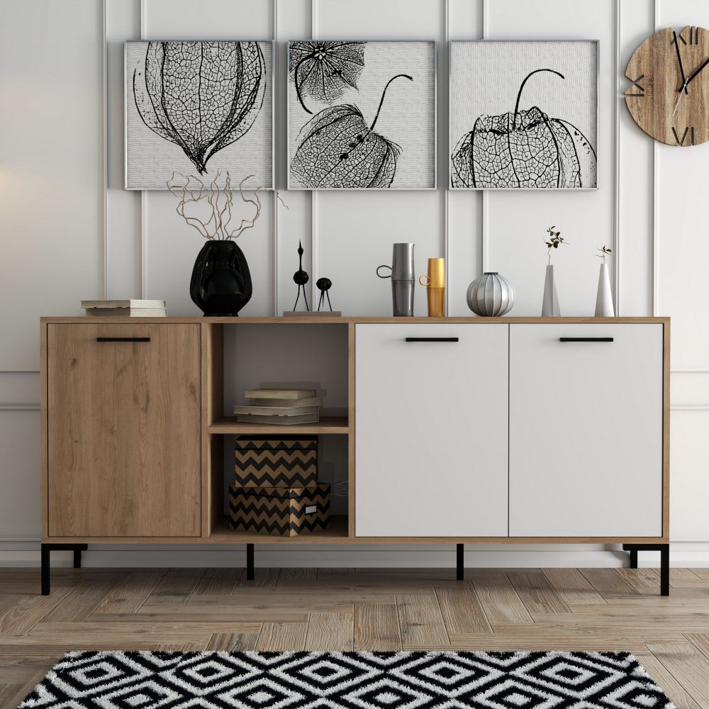 Aurora - 1634 Oak White Konzolni Stol slika 2
