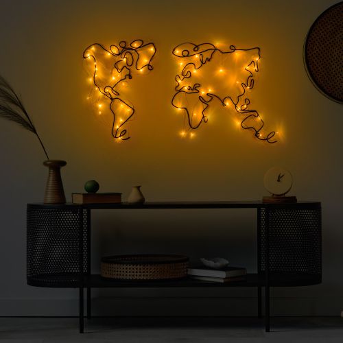 Wallity Metalna zidna dekoracija World Map Led 257 slika 4