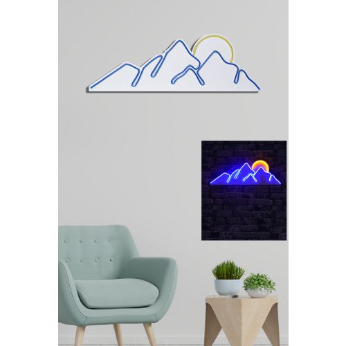 Wallity Ukrasna plastična LED rasvjeta, Mountain - Blue - Yellow slika 10