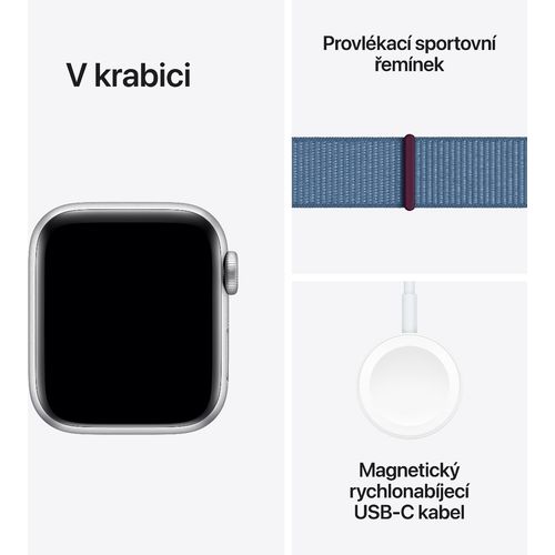 Apple Watch SE 3 GPS (MRE33SE/A) 40mm Silver with Winter Blue Sport Loop pametni sat slika 8