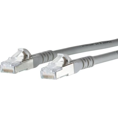 Metz Connect 1308450533-E RJ45 mrežni kabel, Patch kabel cat 6a S/FTP 0.50 m siva sa zaštitom za nosić 1 St. slika 3