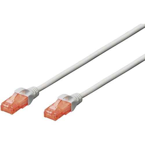 Digitus DK-1617-150 RJ45 mrežni kabel, Patch kabel cat 6 U/UTP 15.00 m siva sa zaštitom za nosić 1 St. slika 3