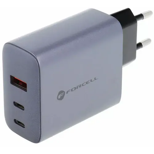 Forcell F-Energy GaN mrežni punjač - 65 W s priključcima: 2x USB C i USB A s PD i QC 4.0 punjenjem slika 2
