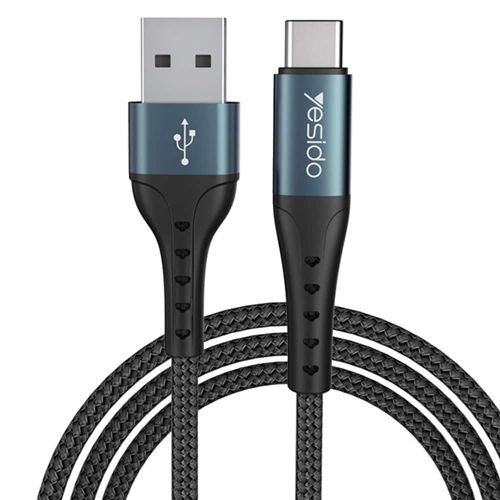 Yesido - podatkovni kabel (CA-62) - USB na Type-C, 3A, 1,2 m - crni slika 1