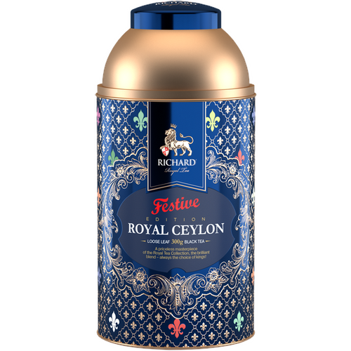 Richard Royal Ceylon - Crni cejlonski čaj, 300g rinfuz Festive - metalna kutija 11001961 slika 1