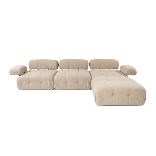 Woody Fashion Kutna garnitura Doblo 3 Seater with Pouffe ( L1-O1-1R-Pouffe) - Peach slika 6