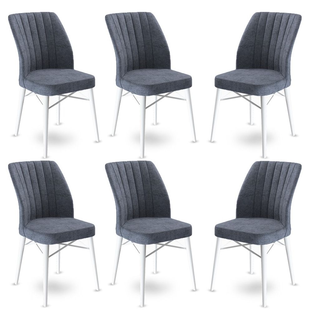 Flex - Fume, Bijela Fume Set Stolica (6 Komada) slika 1