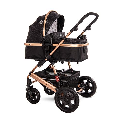 LORELLI LORA LUXE Black Kolica 2u1: Košara + Zimska Navlaka + Putna Torba (0mj+) - (do 15kg/96cm) slika 2