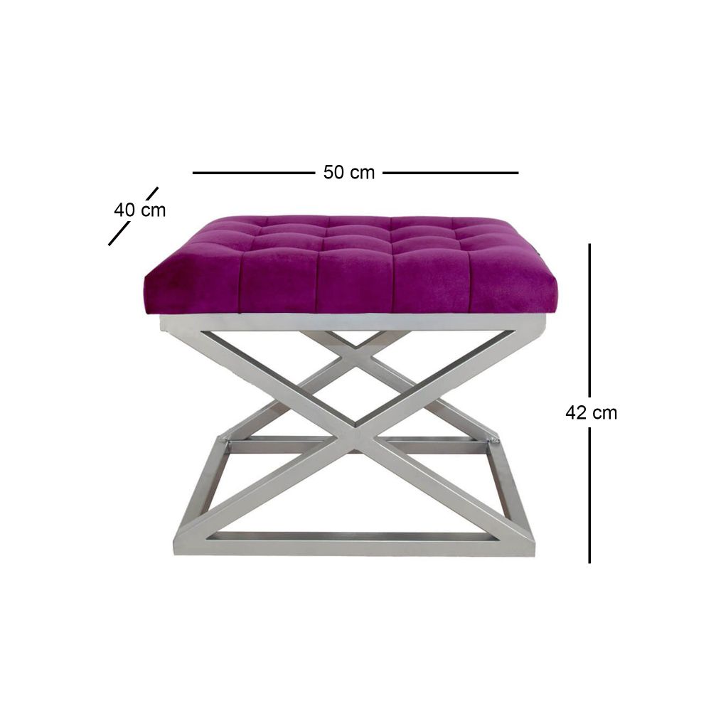 Capraz - Srebrna, Fuchsia Srebrna Fuchsia Pufna slika 2
