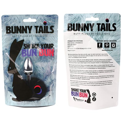 Analni čep FeelzToys - Bunny, crni slika 5