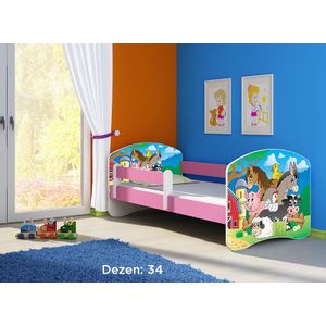 Deciji krevet ACMA II 180x80 + dusek 6 cm PINK34