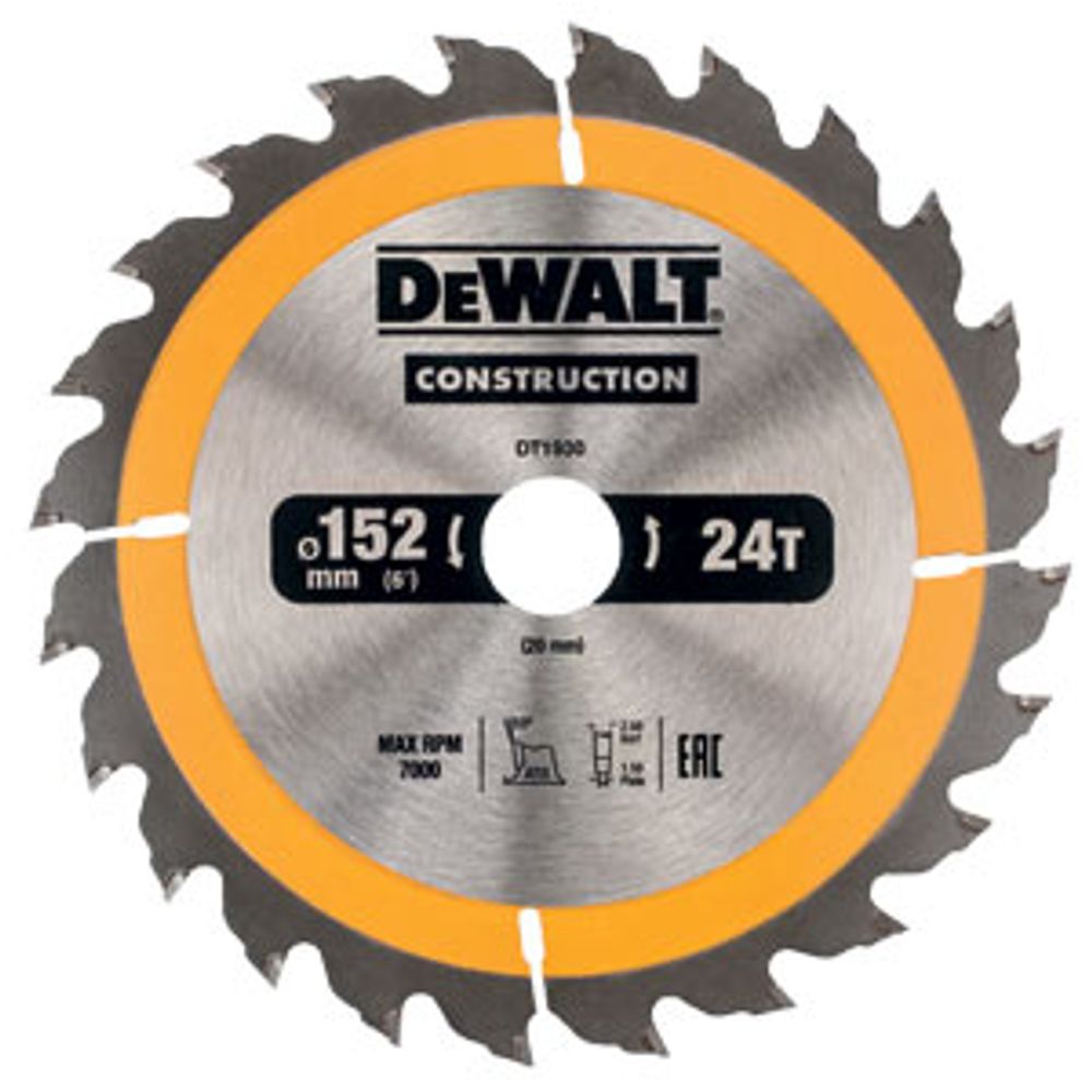 LIST KRUŽNE PILE ZA DRVO 24 Z. 152x20mm Dewalt DT1930 slika 1
