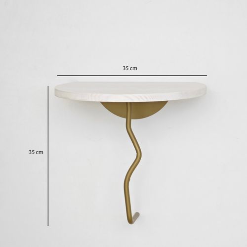 Leo - Gold, White Gold
White Wall Shelf slika 7