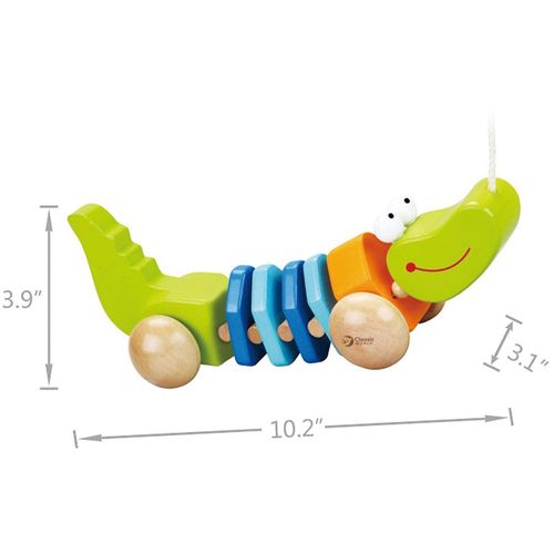 Classic World Drvena igračka Povuci Krokodila slika 3