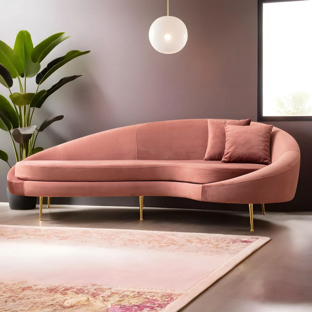 Eses Right - Pink Pink Sofa za 3 Osobe slika 5