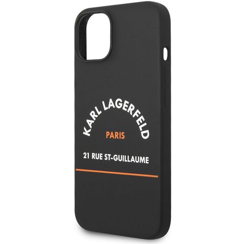 Maska Karl Lagerfeld Hc Silicone RSG za iPhone 14 Plus 6.7 crna (KLHCP14MSRSGHLK) slika 1