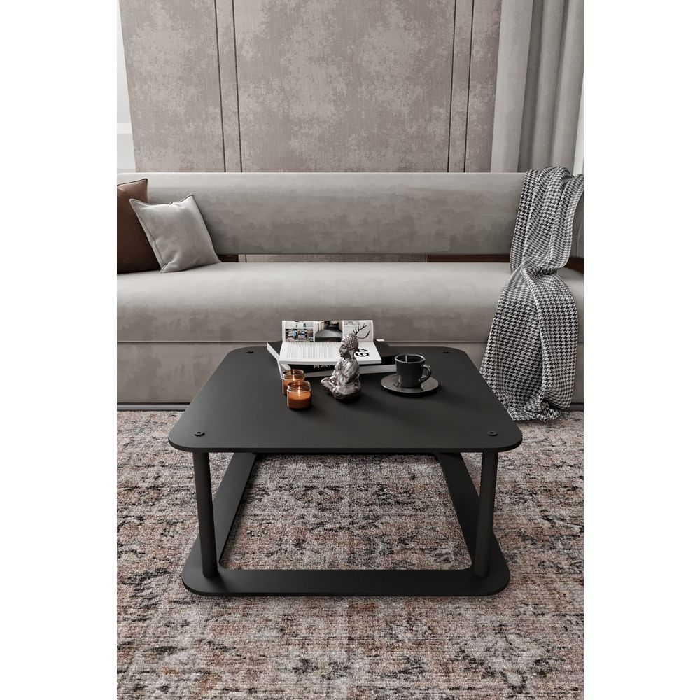 Kafa stol Hole Square - Crni slika 1