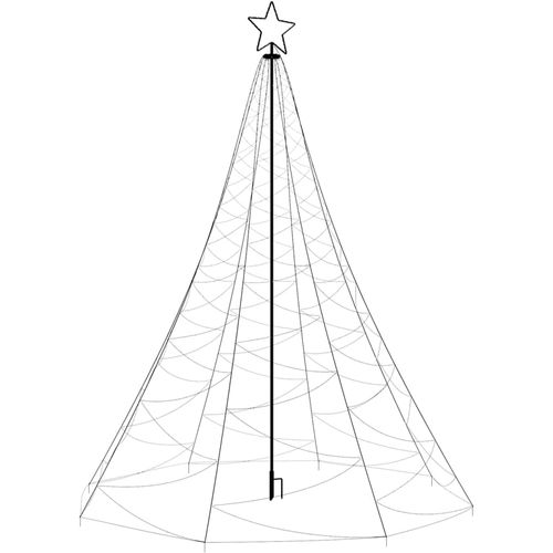Božićno drvce s metalnim stupom 1400 LED žarulja plavo 5 m slika 4