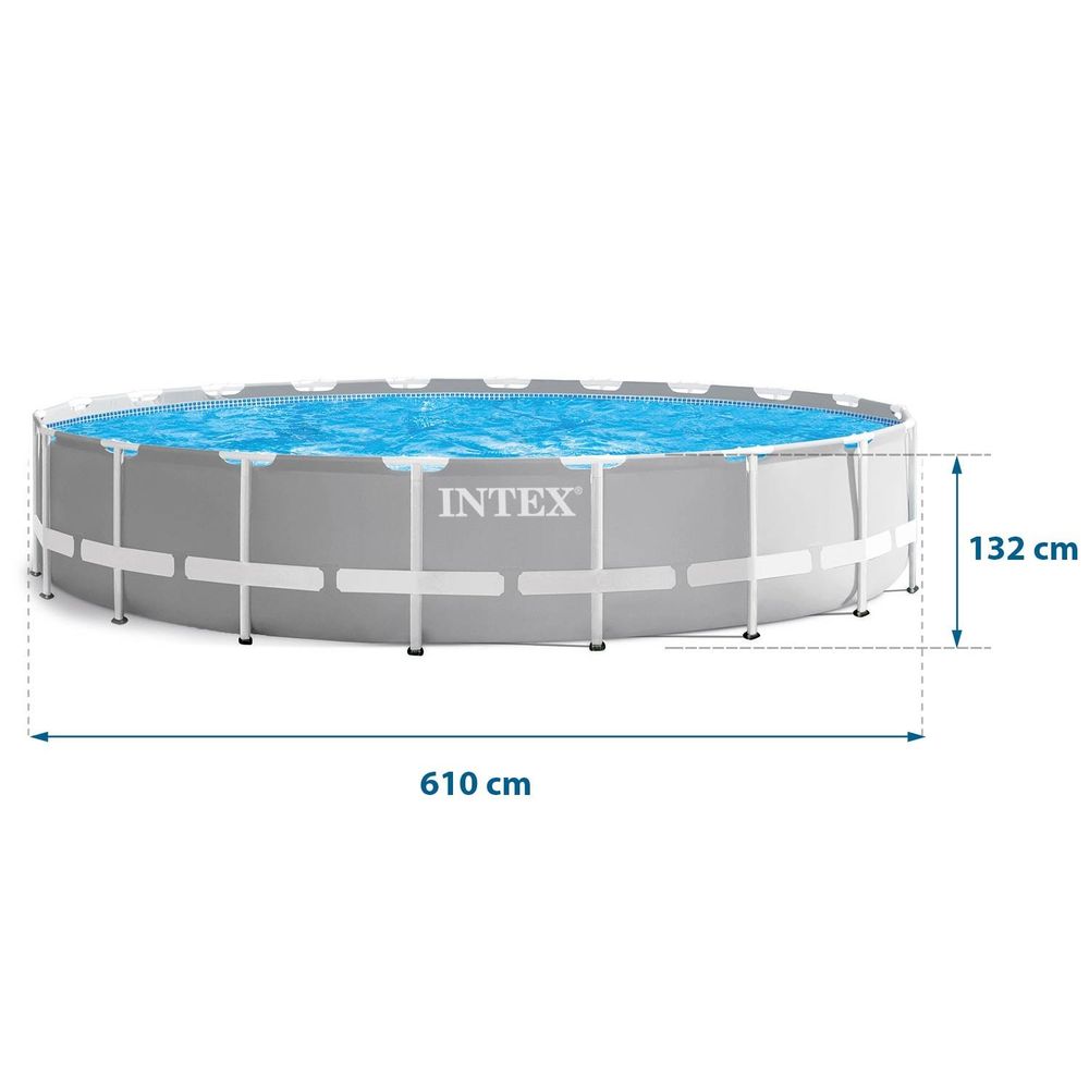 INTEX 26756 okvirni bazen za vrt 610 × 132 cm, 12-u-1 slika 4