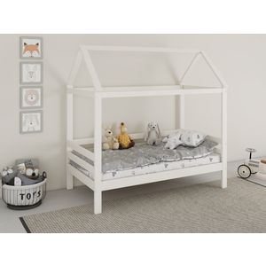 Drveni dječji krevet House - 160x80 - bijeli - bez ladice