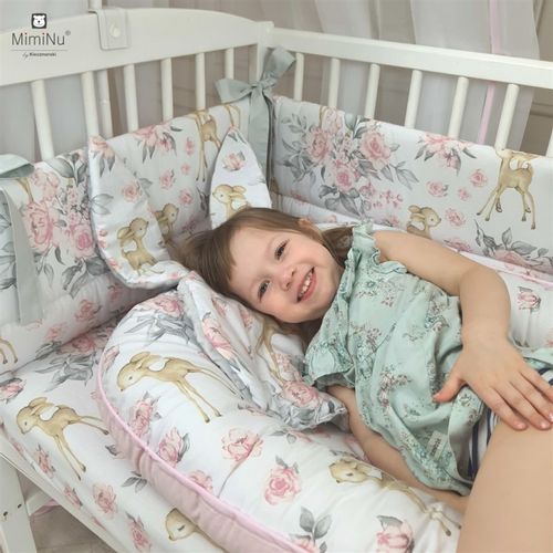 MimiNu jastuk za hranjenje beba Lane Pink slika 3
