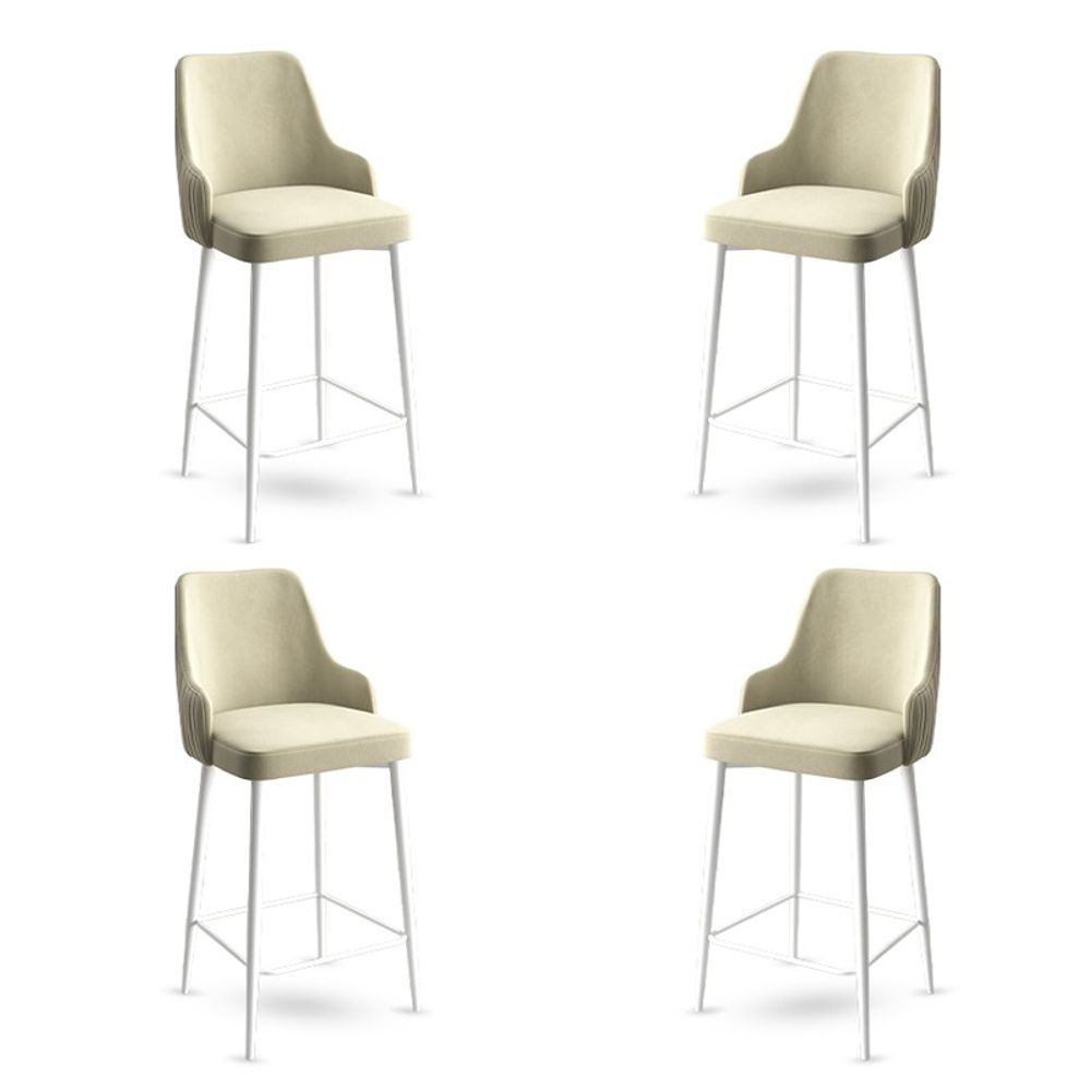 Enox - Bijela Barska Stolica Set (4 Komada) slika 1