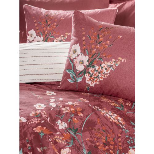 Vina - Claret Red Claret Red Ranforce Double Quilt Cover Set slika 2