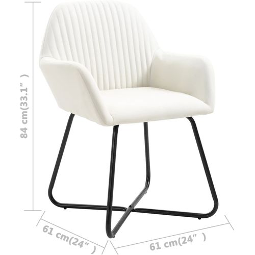 Blagovaonske stolice od tkanine 6 kom krem slika 55