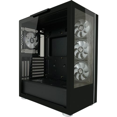 Kuciste LC Power LC-808B-ON  Skylla_X, Midi-ATX Case, black, 4x120mm ARGB fan slika 2