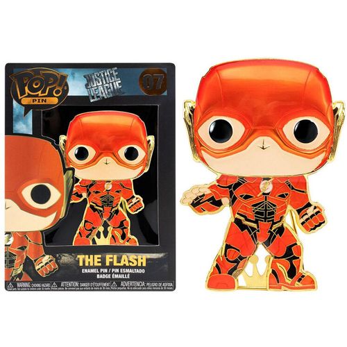 Funko Pop DC Comics Justice League The Flash Large Ename bedž 10cm slika 1