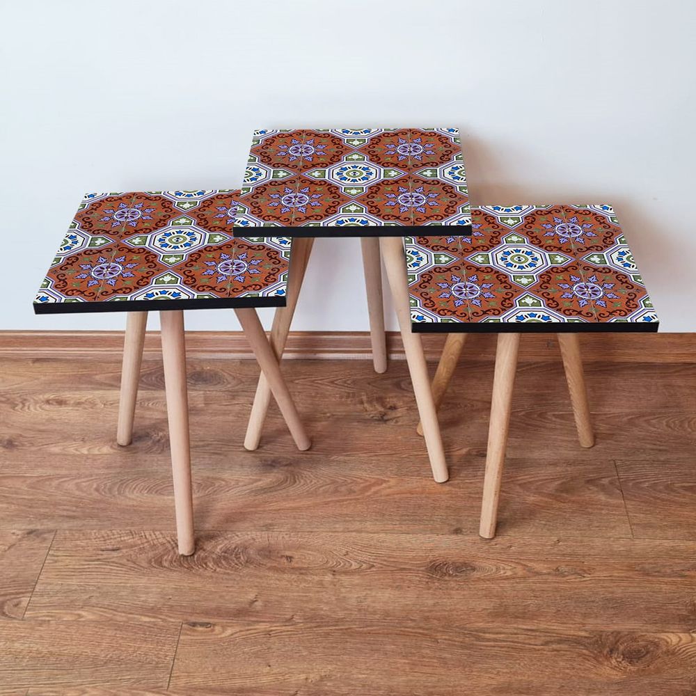 Set Nesting Stolova (3 Komada) - Višebojni slika 1