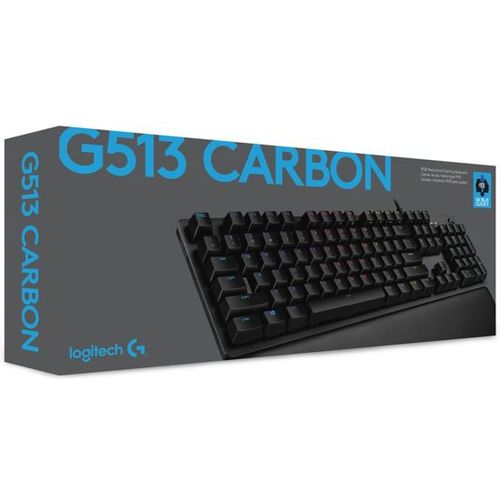 Logitech G513 Carbon Mechanical RGB Gaming Keyboard - GX Blue Click, US slika 3