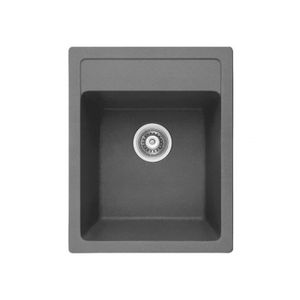 Inter Ceramic sudoper usadni pravokutni 50x40x20 cm + sifon, granit sivi