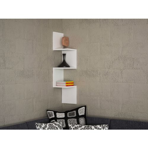 Corner - White White Wall Shelf slika 1