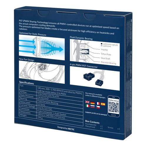 ARCTIC P14 PWM PST 140mm 4-pinski ventilator slika 7