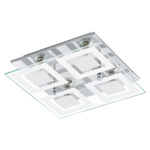 Eglo Almana plafonjera4, led, gu10, 4x3w, d 290 ,krom/staklo 