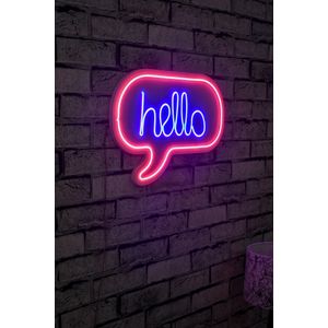 Wallity Ukrasna plastična LED rasvjeta, Hello