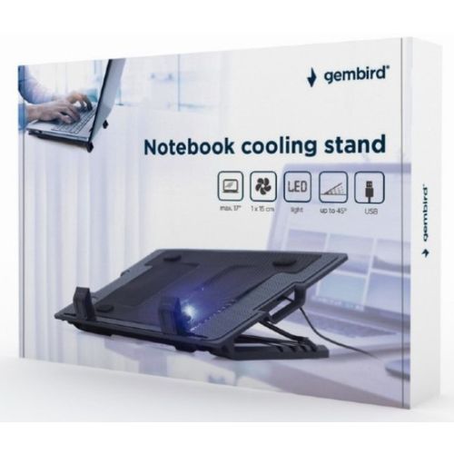 NBS-1F17T-01 Gembird hladnjak za laptop, 17inc 150mm Fan, USB, 370x265mm, Ergo Stand A slika 4
