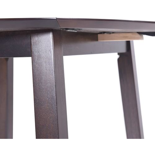 Barski stol od masivnog drva 90 x 91 cm tamno smeđi slika 18