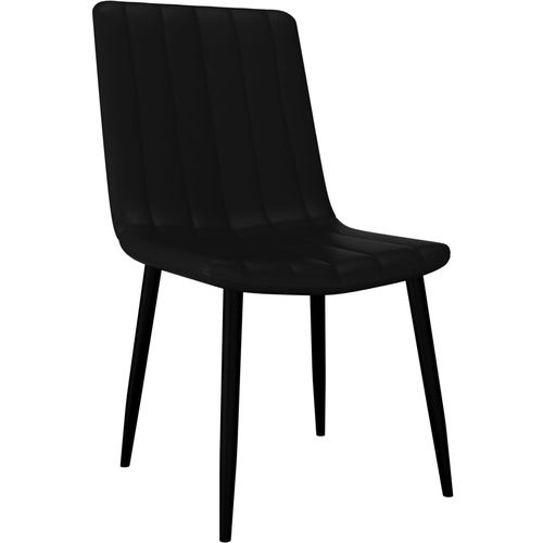 Blagovaonske stolice od umjetne kože 4 kom crne slika 2