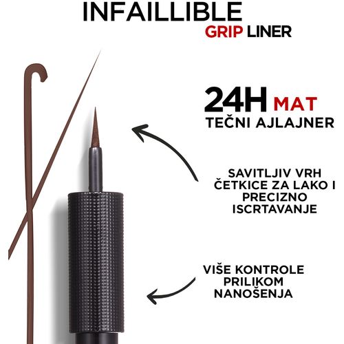 L’Oreal Paris Infaillible Grip 24H Matte Liquid ajlajner Marron slika 3