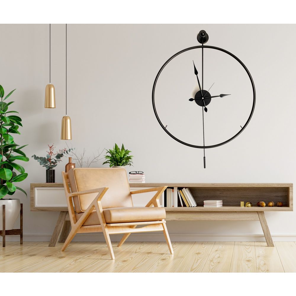 Decorative metal wall clock Mclock-00102, colour: black slika 2
