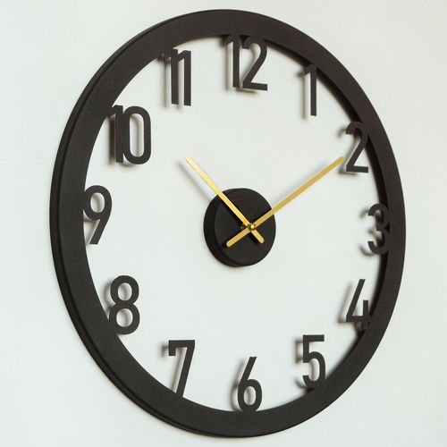 Wallity Sat metalni zidni dekorativni, Stroke Metal Wall Clock - APS115 slika 4